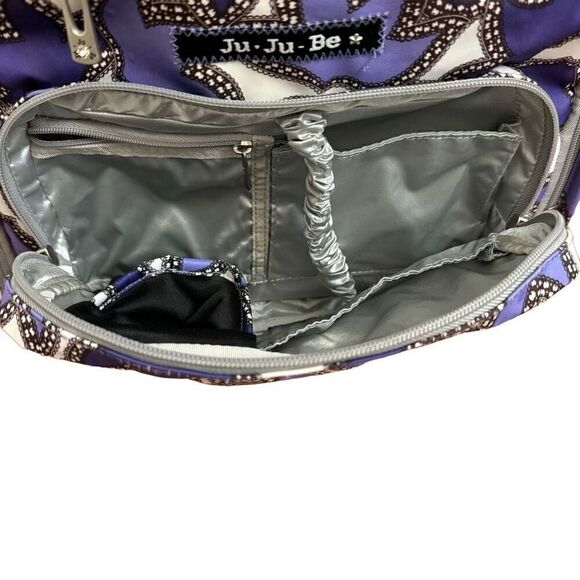 Ju-Ju-Be B.F.F. Diaper Bag Backpack in Lilac Lace Purple Leaf Print - Picture 10 of 16